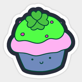 Lucky Cupcake Sticker